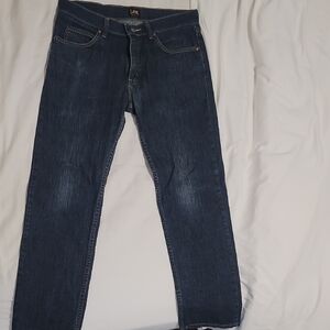 Lee Men's Dark Blue Straight Jeans 32/30